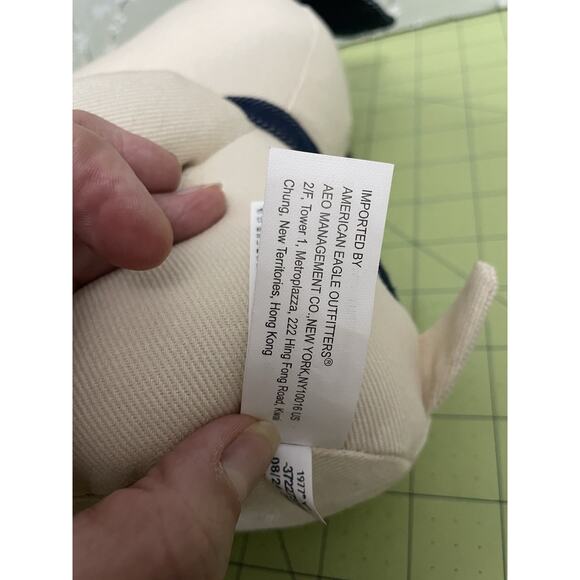 American Eagle Limited Edition Denim Snoopy Peanuts 8” Plush Stuffed Animal Rare - Picture 12 of 15